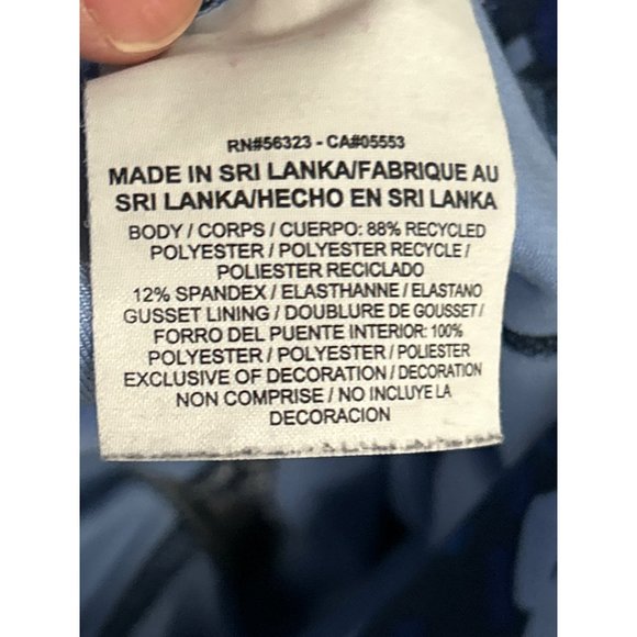 Nike Dri Fit Cropped Leggings Blue Athletic Workout GUC Women's Size S - Picture 8 of 11